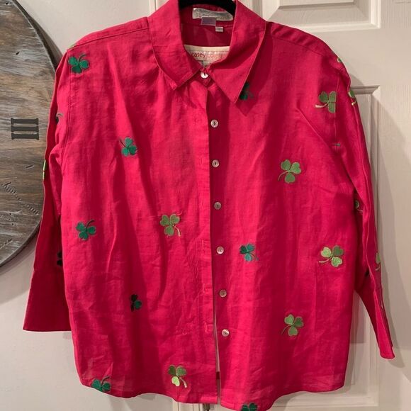 Casey Coleman Shamrock Embroidered Shirt Set - Picture 1 of 8